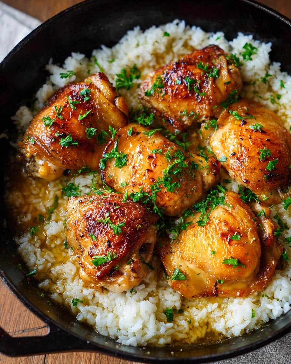 One-Pan Honey Butter Garlic Chicken & Rice - detail 4